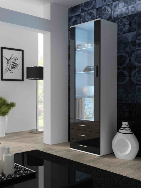 Witryna SOHO S1 biały/ czarny połysk Witryna SOHO S1 biały/ czarny połysk