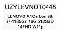 LENOVO X1 Carbon Gen.9 9th i7-1185G7 16GB 512GB SSD 14" FHD+ Win11pro + zasilacz UŻYWANY