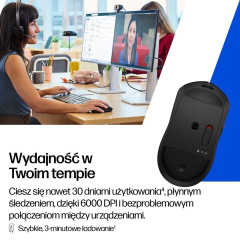 Mysz HP 700 Rechargeable Mouse Black bezprzewodowa z akumulatorem czarna AZ7B0AA Mysz HP 700 Rechargeable Mouse Black bezprzewodowa z akumulatorem czarna AZ7B0AA