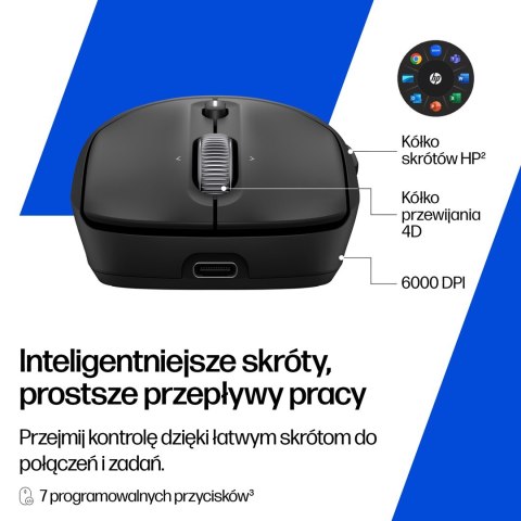 Mysz HP 700 Rechargeable Mouse Black bezprzewodowa z akumulatorem czarna AZ7B0AA Mysz HP 700 Rechargeable Mouse Black bezprzewodowa z akumulatorem czarna AZ7B0AA