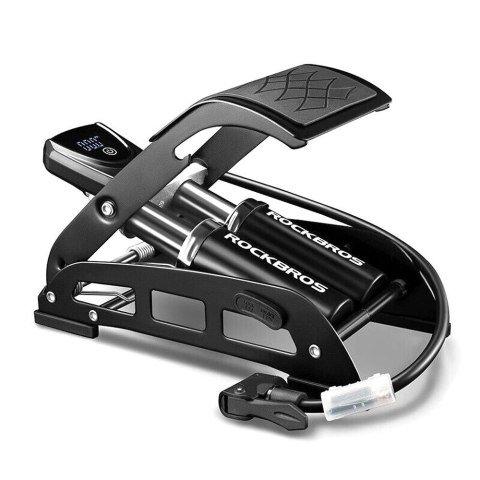 Pompka nożna Rockbros 42430001001 z wyświetlaczem - czarna Pompka nożna Rockbros 42430001001 z wyświetlaczem - czarna