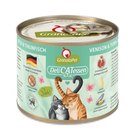 GranataPet DeliCatessen dziczyzna i tuńczyk karma mokra dla kota 200g GranataPet DeliCatessen dziczyzna i tuńczyk karma mokra dla kota 200g