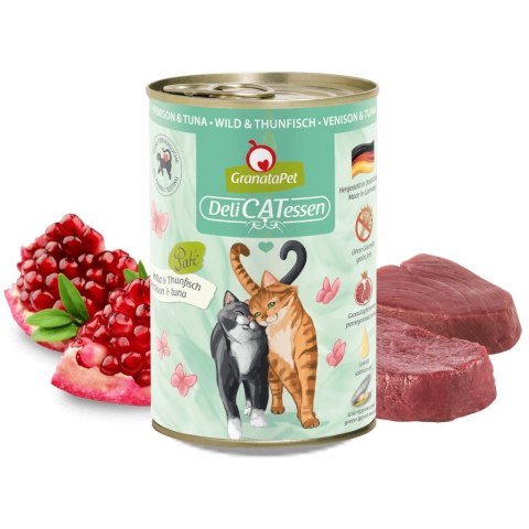 GranataPet DeliCatessen dziczyzna i tuńczyk mokra karma dla kota 400g GranataPet DeliCatessen dziczyzna i tuńczyk mokra karma dla kota 400g