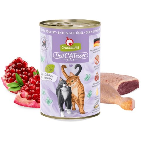 GranataPet DeliCatessen kaczka i drób mokra karma dla kota 400g GranataPet DeliCatessen kaczka i drób mokra karma dla kota 400g