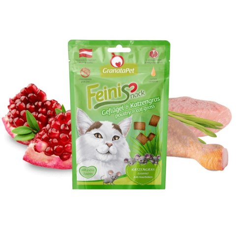 GranataPet FeiniSnack drób i kocia trawa przysmak dla kota 50g GranataPet FeiniSnack drób i kocia trawa przysmak dla kota 50g