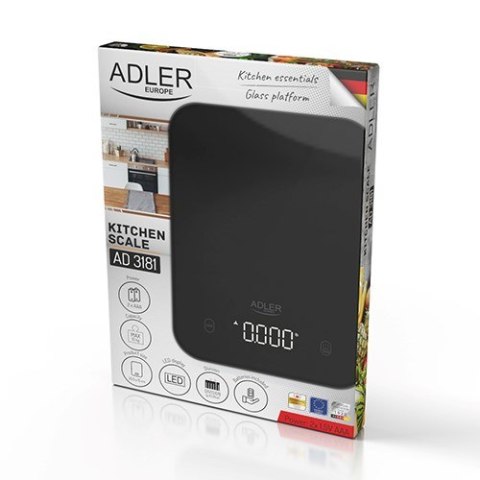 Waga kuchenna ADLER AD 3181b czarna Waga kuchenna ADLER AD 3181b czarna