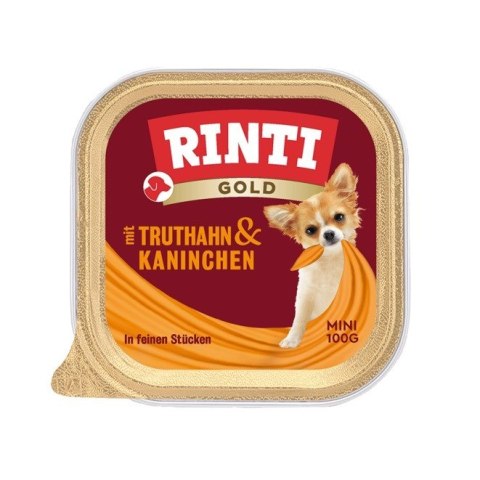 Rinti Gold Mini indyk i królik tacka 100g Rinti Gold Mini indyk i królik tacka 100g