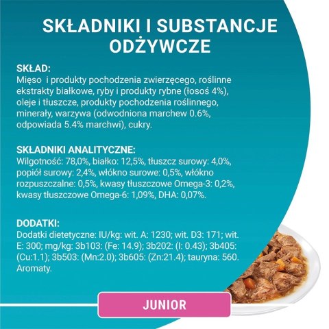 PURINA ONE JUNIOR łosoś/marchew 85g