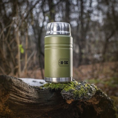 Termos obiadowy z łyżką ze stali Inox M-TAC Olive poj. 750 ml. Termos obiadowy z łyżką ze stali Inox M-TAC Olive poj. 750 ml.