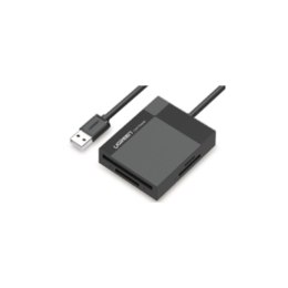 Ugreen czytnik kart pamięci SD/microSD / CF/MS z kablem USB 3.0 1m CR125 (czarny)