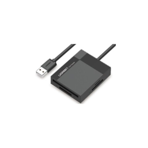 Ugreen czytnik kart pamięci SD/microSD / CF/MS z kablem USB 3.0 1m CR125 (czarny)
