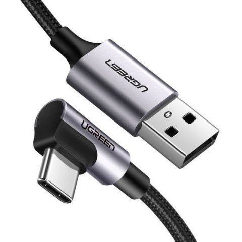 Ugreen kabel USB-A (prosty) / USB-C (kątowy) 3A 2m US284 (szary) Ugreen kabel USB-A (prosty) / USB-C (kątowy) 3A 2m US284 (szary)