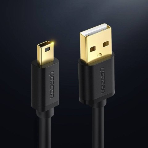 Ugreen kabel USB-mini USB 480 Mbps 1,5m (czarny) Ugreen kabel USB-mini USB 480 Mbps 1,5m (czarny)