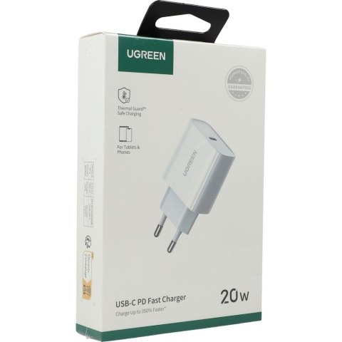 Ugreen ładowarka sieciowa USB Power Delivery 3.0 Quick Charge 4.0+ 20W 3A (biały) Ugreen ładowarka sieciowa USB Power Delivery 3.0 Quick Charge 4.0+ 20W 3A (biały)