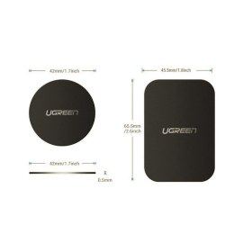 Ugreen płytki metalowe do uchwytów magnetycznych na telefon 2szt. LP123 (czarne)