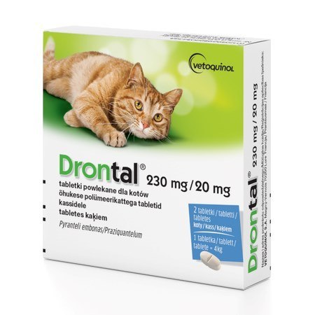 Vetoquinol Drontal tabletki odrobaczające kot 2szt Vetoquinol Drontal tabletki odrobaczające kot 2szt