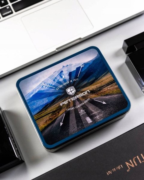 Duży, skórzany portfel męski z ochroną RFID - Peterson Duży, skórzany portfel męski z ochroną RFID - Peterson