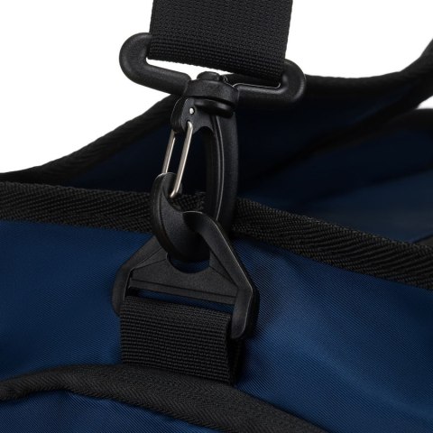 Czarnogranatowa, sportowa torba podróżna na ramię z dopinanym paskiem - Peterson Czarnogranatowa, sportowa torba podróżna na ramię z dopinanym paskiem - Peterson