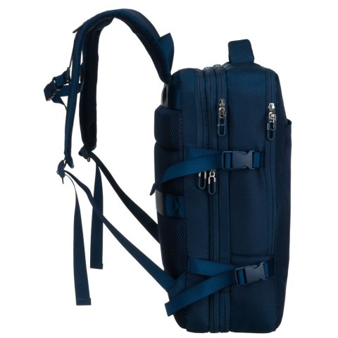 Plecak podróżny wykonany z cordury w granatowym kolorze, wyposażony w port USB - Peterson Plecak podróżny wykonany z cordury w granatowym kolorze, wyposażony w port USB - Peterson
