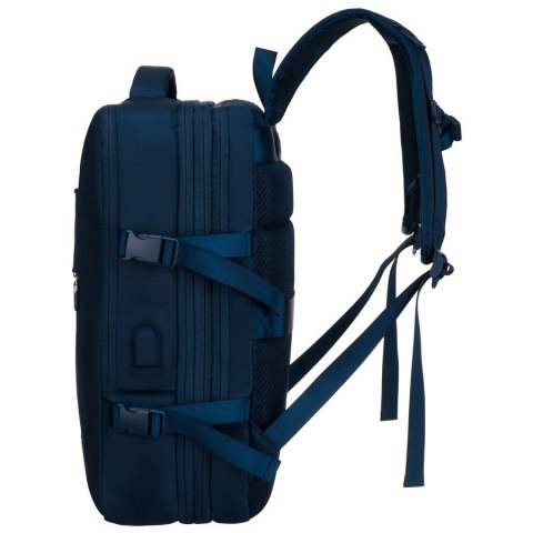 Plecak podróżny wykonany z cordury w granatowym kolorze, wyposażony w port USB - Peterson Plecak podróżny wykonany z cordury w granatowym kolorze, wyposażony w port USB - Peterson