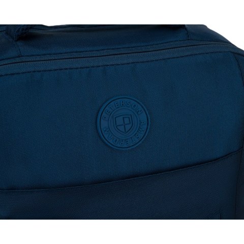 Plecak podróżny wykonany z cordury w granatowym kolorze, wyposażony w port USB - Peterson Plecak podróżny wykonany z cordury w granatowym kolorze, wyposażony w port USB - Peterson