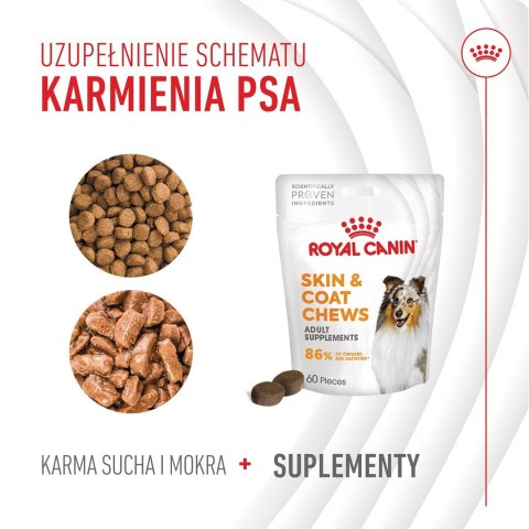 ROYAL CANIN Skin & Coat Adult Dog Supplements 240g