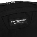 Sportowa saszetka z poliestru w czarnym kolorze - Peterson