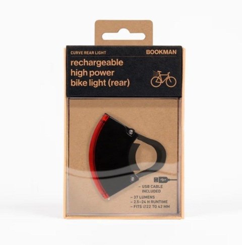 Lampka rowerowa BOOKMAN Curve Rear Light 37lm Lampka rowerowa BOOKMAN Curve Rear Light 37lm
