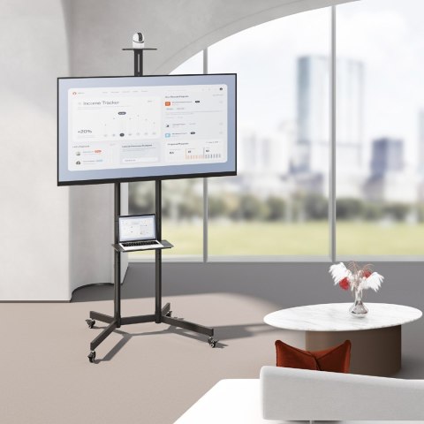 MACLEAN STAND / WÓZEK DO TV, PÓŁKA NA KAMERĘ, NA KÓŁKACH, 37-70", MAX. OBCIĄŻENIE 45KG/5KG PÓŁKA, MAX. VESA 600X400 MC-113 B MACLEAN STAND / WÓZEK DO TV, PÓŁKA NA KAMERĘ, NA KÓŁKACH, 37-70", MAX. OBCIĄŻENIE 45KG/5KG PÓŁKA, MAX. VESA 600X400 MC-113 B
