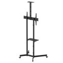 MACLEAN STAND / WÓZEK DO TV, PÓŁKA NA KAMERĘ, NA KÓŁKACH, 37-70", MAX. OBCIĄŻENIE 45KG/5KG PÓŁKA, MAX. VESA 600X400 MC-113 B