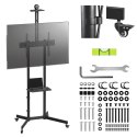 MACLEAN STAND / WÓZEK DO TV, PÓŁKA NA KAMERĘ, NA KÓŁKACH, 37-70", MAX. OBCIĄŻENIE 45KG/5KG PÓŁKA, MAX. VESA 600X400 MC-113 B