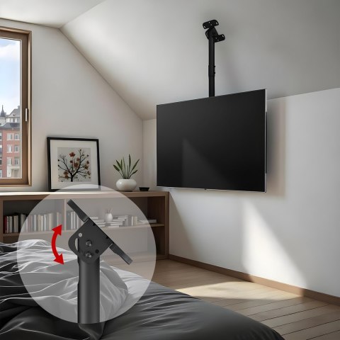MACLEAN UCHWYT SUFITOWY DLA TV, MAX. OBCIĄŻENIE 60KG, 43-86", MAX VESA 600X400 MC-112 B MACLEAN UCHWYT SUFITOWY DLA TV, MAX. OBCIĄŻENIE 60KG, 43-86", MAX VESA 600X400 MC-112 B