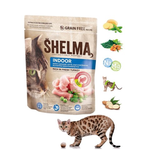 SHELMA karma sucha INDOOR. Z indykiem 750g SHELMA karma sucha INDOOR. Z indykiem 750g