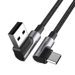 Ugreen kątowy kabel USB - USB Typ C Quick Charge 3.0 QC3.0 3 A 1m US176 (szary)