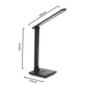 MACLEAN LAMPKA BIURKOWA LED, MAX. 9W, 220-240V AC, MOŻLIWOŚĆ ZMIANY BARWY, ŚCIEMNIALNA, 450LM MCE614 B