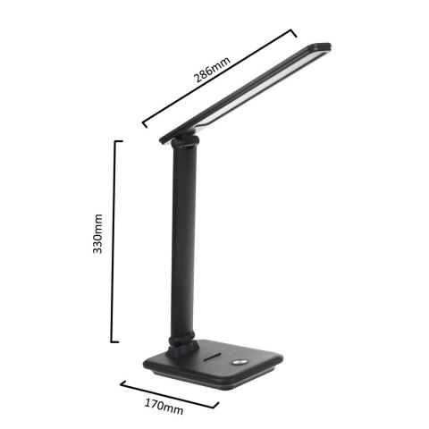 MACLEAN LAMPKA BIURKOWA LED, MAX. 9W, 220-240V AC, MOŻLIWOŚĆ ZMIANY BARWY, ŚCIEMNIALNA, 450LM MCE614 B MACLEAN LAMPKA BIURKOWA LED, MAX. 9W, 220-240V AC, MOŻLIWOŚĆ ZMIANY BARWY, ŚCIEMNIALNA, 450LM MCE614 B