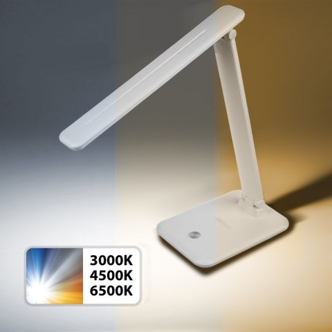 MACLEAN LAMPKA BIURKOWA LED, MAX. 9W, 220-240V AC, MOŻLIWOŚĆ ZMIANY BARWY, ŚCIEMNIALNA, 450LM MCE614 W MACLEAN LAMPKA BIURKOWA LED, MAX. 9W, 220-240V AC, MOŻLIWOŚĆ ZMIANY BARWY, ŚCIEMNIALNA, 450LM MCE614 W