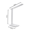 MACLEAN LAMPKA BIURKOWA LED, MAX. 9W, 220-240V AC, MOŻLIWOŚĆ ZMIANY BARWY, ŚCIEMNIALNA, 450LM MCE614 W