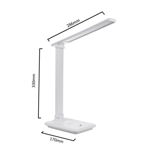 MACLEAN LAMPKA BIURKOWA LED, MAX. 9W, 220-240V AC, MOŻLIWOŚĆ ZMIANY BARWY, ŚCIEMNIALNA, 450LM MCE614 W MACLEAN LAMPKA BIURKOWA LED, MAX. 9W, 220-240V AC, MOŻLIWOŚĆ ZMIANY BARWY, ŚCIEMNIALNA, 450LM MCE614 W