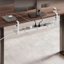 MACLEAN ORGANIZER PODBIURKOWY NA KABLE, MAX. OBCIĄŻENIE 5KG, MAX. 728MM, 2 POZIOMY, BIAŁY MC-102 W