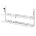 MACLEAN ORGANIZER PODBIURKOWY NA KABLE, MAX. OBCIĄŻENIE 5KG, MAX. 728MM, 2 POZIOMY, BIAŁY MC-102 W