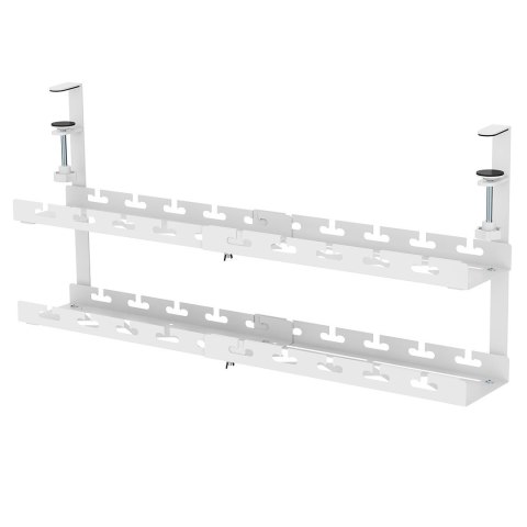 MACLEAN ORGANIZER PODBIURKOWY NA KABLE, MAX. OBCIĄŻENIE 5KG, MAX. 728MM, 2 POZIOMY, BIAŁY MC-102 W MACLEAN ORGANIZER PODBIURKOWY NA KABLE, MAX. OBCIĄŻENIE 5KG, MAX. 728MM, 2 POZIOMY, BIAŁY MC-102 W