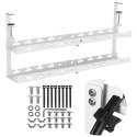 MACLEAN ORGANIZER PODBIURKOWY NA KABLE, MAX. OBCIĄŻENIE 5KG, MAX. 728MM, 2 POZIOMY, BIAŁY MC-102 W