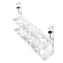 MACLEAN ORGANIZER PODBIURKOWY NA KABLE, MAX. OBCIĄŻENIE 5KG, MAX. 728MM, 2 POZIOMY, BIAŁY MC-102 W
