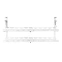MACLEAN ORGANIZER PODBIURKOWY NA KABLE, MAX. OBCIĄŻENIE 5KG, MAX. 728MM, 2 POZIOMY, BIAŁY MC-102 W