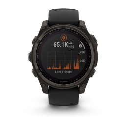 Zegarek sportowy Garmin Fenix 8 Solar Sapphire Titanium Carbon Grey 47mm Tytanowy
