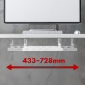 MACLEAN ORGANIZER PODBIURKOWY NA KABLE, MAX. OBCIĄŻENIE 5KG, MAX. 728MM, BIAŁY MC-103 W