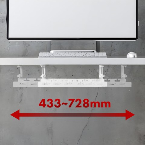 MACLEAN ORGANIZER PODBIURKOWY NA KABLE, MAX. OBCIĄŻENIE 5KG, MAX. 728MM, BIAŁY MC-103 W MACLEAN ORGANIZER PODBIURKOWY NA KABLE, MAX. OBCIĄŻENIE 5KG, MAX. 728MM, BIAŁY MC-103 W