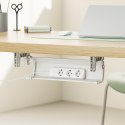 MACLEAN ORGANIZER PODBIURKOWY NA KABLE/ PRZEDŁUŻACZ, MAX. OBCIĄŻENIE 5KG, BIAŁY MC-106 W