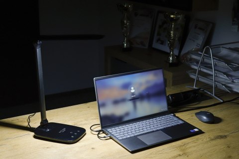MONTIS MT042-BK LAMPKA BIURKOWA LED CZARNA 230V + USB MONTIS MT042-BK LAMPKA BIURKOWA LED CZARNA 230V + USB